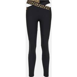 Versace Underwear Black Greca Leggings