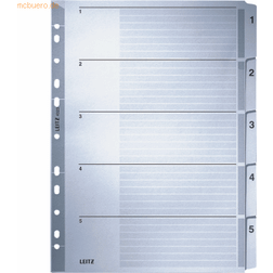 Leitz Registrera skiljeblad, hålkant färgglada flikar 43230000