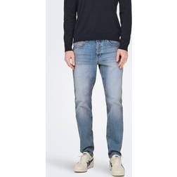 Only & Sons Onsavi Comfort L. Blue 4934 Jeans Blå