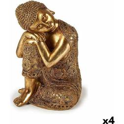 Gift Decor Buddha Sittande Gyllene 20 Prydnadsfigur