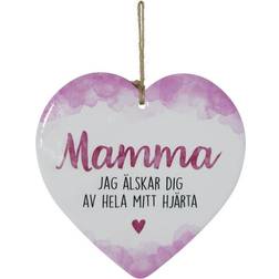 Keramikhjärta Mamma Jag älskar Prydnadsfigur