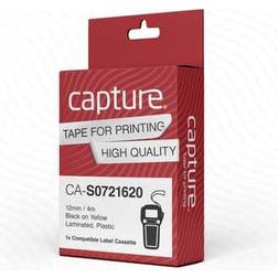 Capture Tape Letratag 12mm Svart/gul