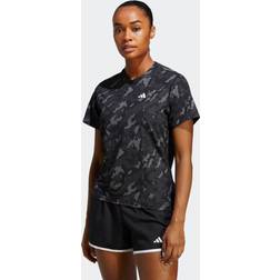 Adidas Own the Run Camo Running T-Shirt Black