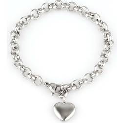 Shein Stainless Steel Heart Bracelet For Women Fashion Love Heart Charms Bracelet Jewelry