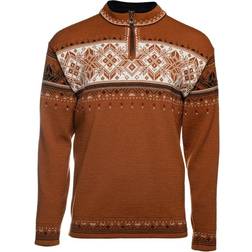 Dale of Norway Blyfjell Men's Knit Sweater - Copper Offwhite Coffee Redrose