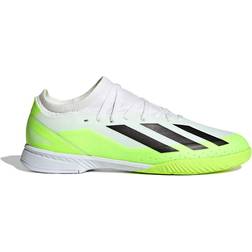 adidas Junior X Crazyfast.3 IN - Cloud White/Core Black/Lucid Lemon