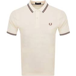 Fred Perry Twin Tipped Polo Shirt - Ecru/Brown/Navy