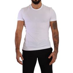Dolce & Gabbana White Round Neck Cotton Stretch T-shirt Underwear IT3