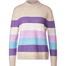 Street One Striped Sweater - Spring Sand Melange