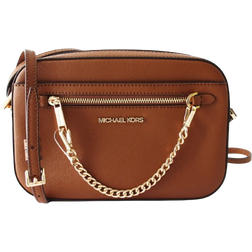 Michael Kors Jet Set Large Saffiano Leather Crossbody Bag - Luggage