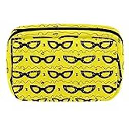 Cat Glasses Makeup Bag - Yellow