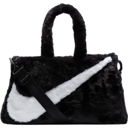 Nike Sportswear Faux Fur Tote Bag - Black/White