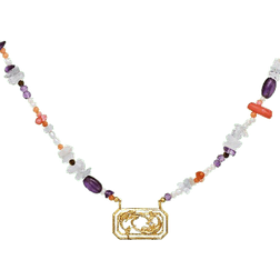 Maanesten Zodiac Water Pisces Necklace - Gold/Multicolour
