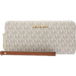 Michael Kors Jet Set Travel Large Logo Continental Wristlet - Vanilla