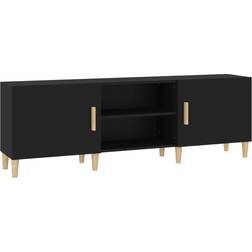 vidaXL Engineered Wood Black TV-bänk 150x50cm