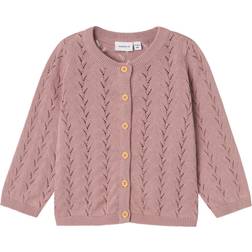 Name It Banni Long Sleeved Knitted Cardigan - Deauville Mauve (13233051)