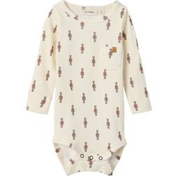 Name It Gio Long Sleeved Romper - Turtledove (13239690)