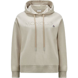 Moncler Embroidered Logo Hoodie - Beige