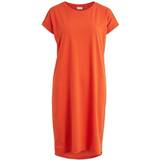 Vila Dreamers Short Sleeved Dress - Orange/Burnt Ochre • Pris »