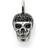 Thomas Sabo Rebel At Heart Skull Pendant - Silver/Black