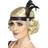 Smiffys Satin Charleston Headband Black