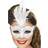 Smiffys Venetian Glitter Eyemask Silver