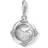 Thomas Sabo Charm Club Vintage Globe Charm Pendant - Silver/White