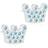 Blomdahl Brilliance Princess Earrings - White/Blue