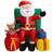 Widmann Inflatable Decoration Animated Luminous Santa Claus with Music