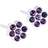 Blomdahl Daisy Earrings 5mm - White/Purple