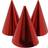 Hisab Joker Masks And Party Hats Metallic Red 6-pack