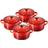 Le Creuset Cerise Set med lock 4 delar 0.25 L 10 cm