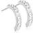 Blomdahl Brilliance Curved Earrings 15mm - Silver/Transparent