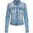 Only Tia Life Short Denim Jacket - Blue/Light Blue Denim