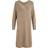 Vila Madelia V-Neck Knitted Dress - Gris/Fungi