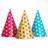 PartyDeco Partyhattar med prickar, 6 st