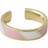 Design Letters Striped Candy Ring - Gold/White/Pink