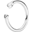 Pandora Polished Heart Open Ring - Silver/Transparent