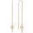 Lund Copenhagen Marguerit Disco Earrings - Gold/White/Pearls