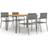 vidaXL 3072498 Patio Dining Set, 1 Table incl. 4 Chairs