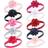 Hudson Baby Flower Headband 10-pack - Satin Pink/Black ( 10158541)