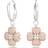 Swarovski Latisha Flower Hoop Earrings - Silver/Pink