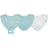 Green Sprouts Muslin Stay-dry Teether Bibs made from Organic Cotton Aqua Fox 3 pack