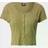Urban Classics Ladies Cropped Button Up Rib Tee T-shirt Dam