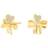 Joanli Nor Clover Earrings - Gold/Transparent