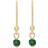 Frk Lisberg Nora Earrings - Gold/Green