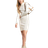 Michael Kors Logo Jacquard Mock Neck Dress - Bone