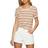 O'Neill Striped Knotted T-Shirt or aop w/pink