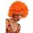 BigBuy Carnival Curly Hair Wig Orange