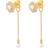Hultquist Aya Flower Earrings - Gold/Transparent/Pearl